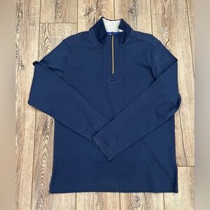 Robert Graham 1/4 Zip Pullover Navy Blue – Size L – 100% Cotton
